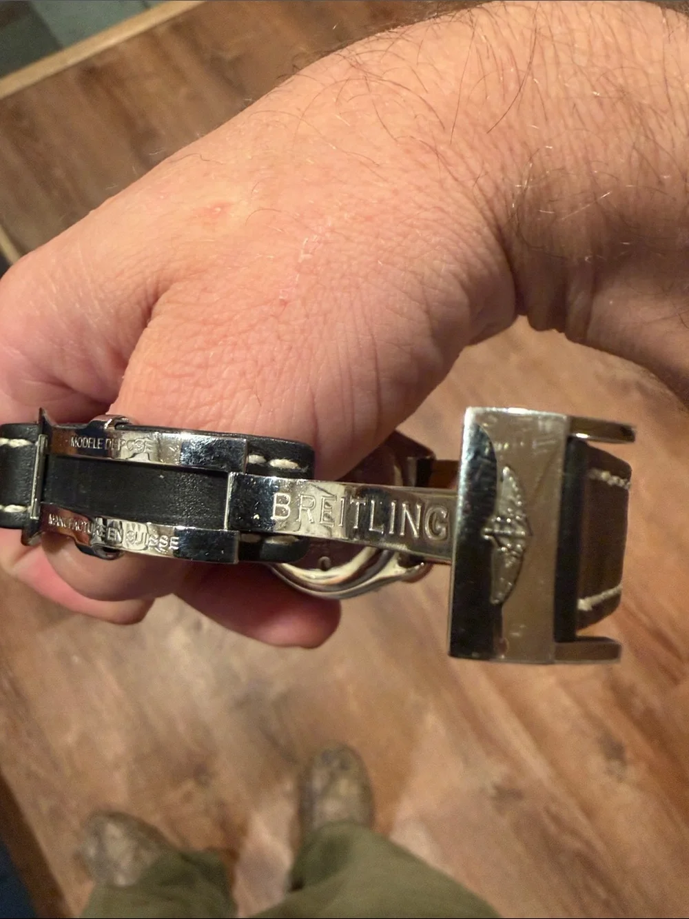 Breitling Black Dial Chronograph with Silver Subdials